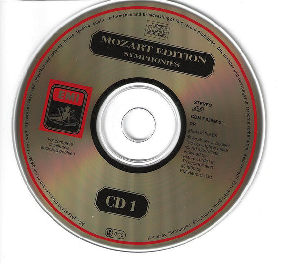 Wolfgang Amadeus Mozart, Daniel Barenboim, Sir Thomas Beecham, Herbert von Karajan, Otto Klemperer, Rafael Kubelik, Sir Neville Marriner, Riccardo Muti, Jeffrey Tate : Symphonien (4xCD, Comp)