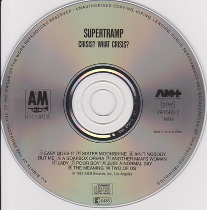 Supertramp : Crisis? What Crisis? (CD, Album, RE, PMD)
