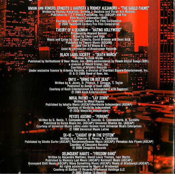 Various : The Shield (Soundtrack Music From The Streets) (CD, Comp)