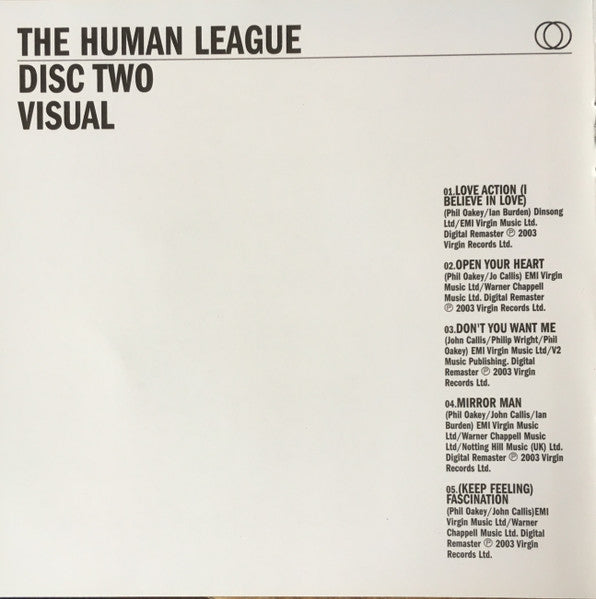 The Human League : Greatest Hits On CD&DVD  (CD, Comp + DVD-V, Comp, PAL)