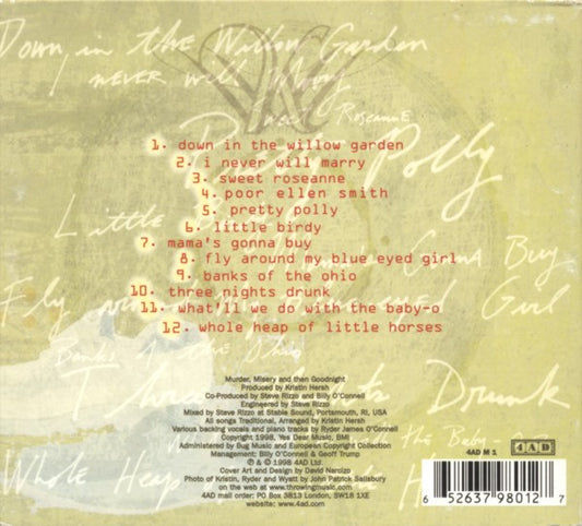 Kristin Hersh : Murder, Misery And Then Goodnight (CD, Album, Dig)