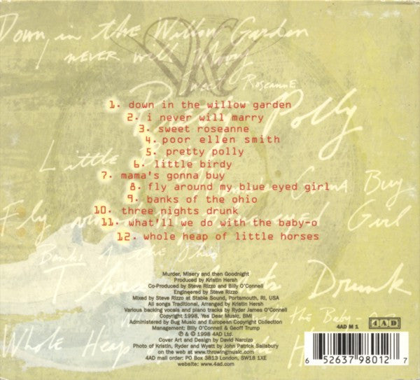Kristin Hersh : Murder, Misery And Then Goodnight (CD, Album, Dig)