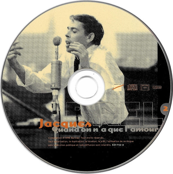 Jacques Brel : Quand On N'A Que L'Amour (2xCD, Comp)