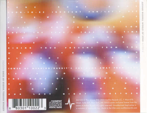 Arthur Russell : World Of Echo (CD, Album, RE, RM)