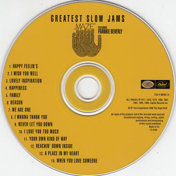 Maze Featuring Frankie Beverly : Greatest Slow Jams (CD, Comp)