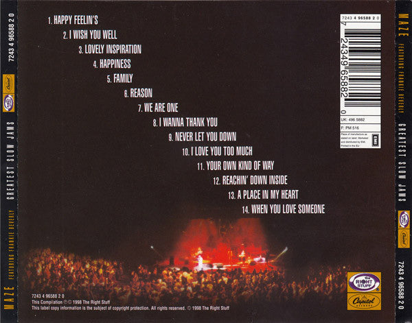 Maze Featuring Frankie Beverly : Greatest Slow Jams (CD, Comp)