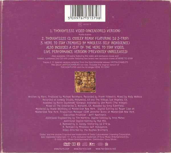 Korn : Thoughtless (DVD-V, Single)