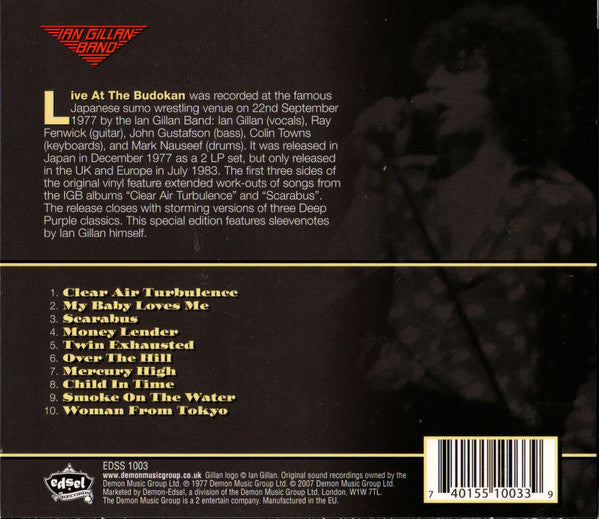 Ian Gillan Band : Live At The Budokan (CD, Album, RE, RM)