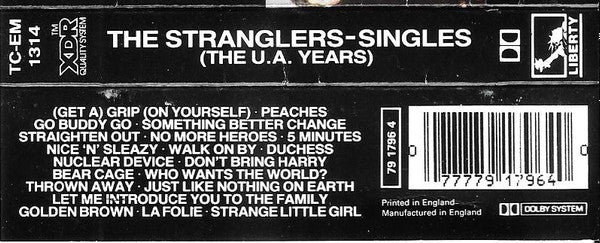 The Stranglers : Singles (The UA Years) (Cass, Album, Comp, RM, XDR)