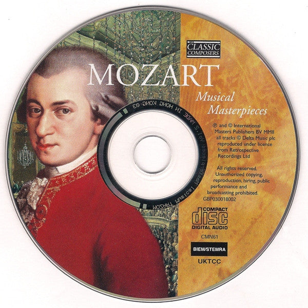 Wolfgang Amadeus Mozart : Musical Masterpieces (CD, Comp, Har)