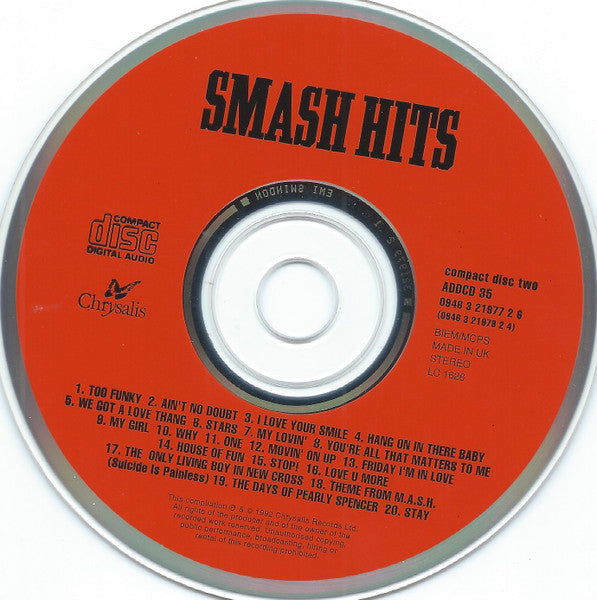 Various : Smash Hits '92 (2xCD, Comp)