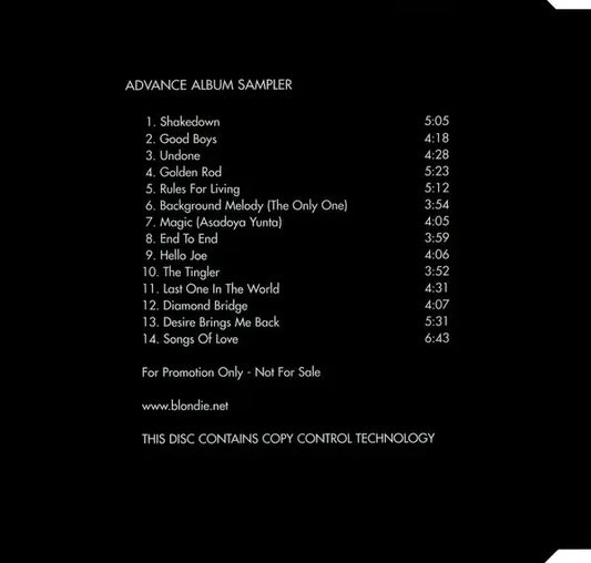 Blondie : The Curse Of Blondie (CD, Album, Promo)