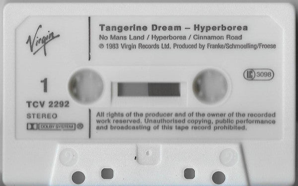 Tangerine Dream : Hyperborea (Cass, Album)