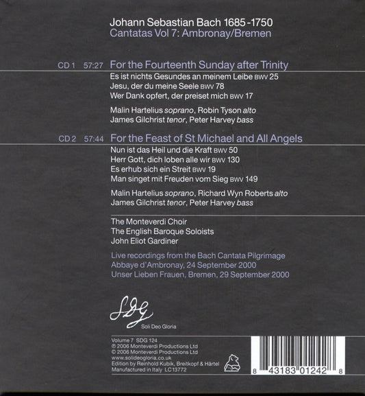 Johann Sebastian Bach / John Eliot Gardiner : Cantatas Vol. 07: Ambronay / Bremen (2xCD, Album)