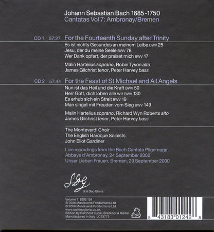 Johann Sebastian Bach / John Eliot Gardiner : Cantatas Vol. 07: Ambronay / Bremen (2xCD, Album)