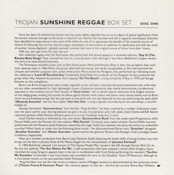 Various : Trojan Sunshine Reggae Box Set (3xCD, Comp + Box + Ltd)