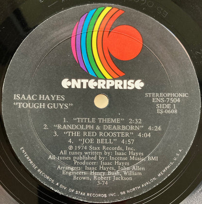 Isaac Hayes : Tough Guys (Music From The Soundtrack Of The Paramount Release 'Three Tough Guys') (LP, Album, Mon)