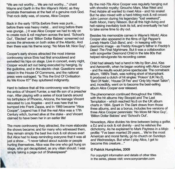 Alice Cooper (2) : Spark In The Dark: The Best Of Alice Cooper (2xCD, Comp)