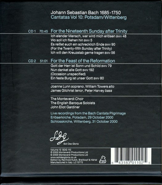 Johann Sebastian Bach - John Eliot Gardiner : Cantatas Vol. 10: Potsdam / Wittenberg (2xCD, Album)