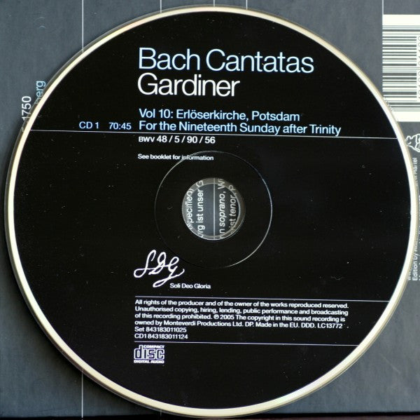 Johann Sebastian Bach - John Eliot Gardiner : Cantatas Vol. 10: Potsdam / Wittenberg (2xCD, Album)