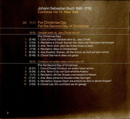 Johann Sebastian Bach, John Eliot Gardiner : Cantatas Vol. 14: New York (CD, Album)