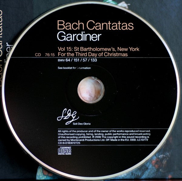 Johann Sebastian Bach, John Eliot Gardiner : Cantatas Vol. 15 : New York (CD, Album)