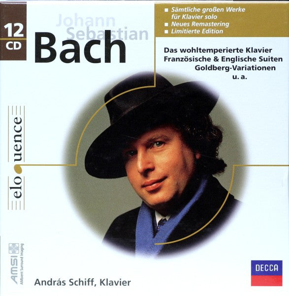 Johann Sebastian Bach, András Schiff : Das Wohltemperierte Klavier / Französische & Englische Suiten / Goldberg - Variationen U. A. (Box + 12xCD, Comp)