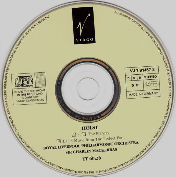 Gustav Holst : Royal Liverpool Philharmonic Orchestra, Sir Charles Mackerras : The Planets (CD, Album)