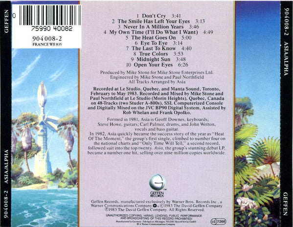 Asia (2) : Alpha (CD, Album, RE)