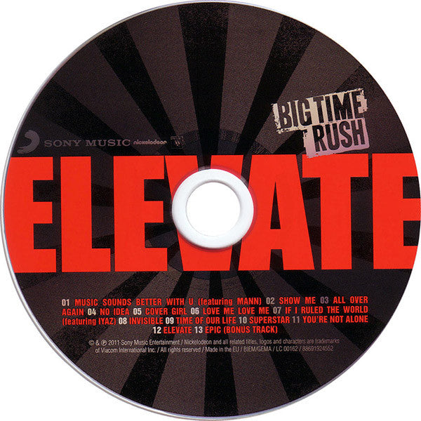 Big Time Rush : Elevate (CD, Album)