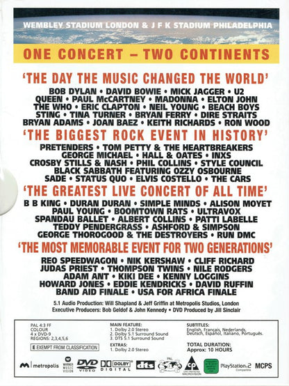 Various : Live Aid (4xDVD-V, Copy Prot., Multichannel, PAL + Box)