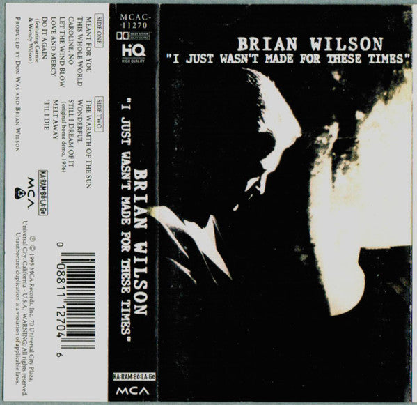Brian Wilson : I Just Wasn't Made For These Times (Cass, Album)