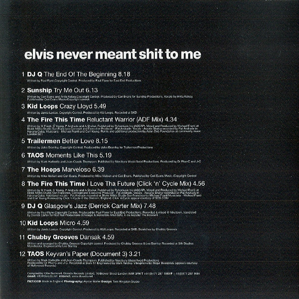 Various : Elvis Never Meant Shit To Me (CD, Comp)