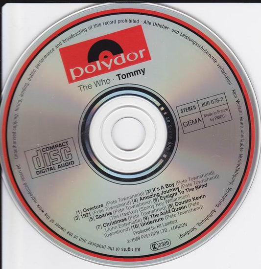 The Who : Tommy (2xCD, Album, RE, RP, Fat)