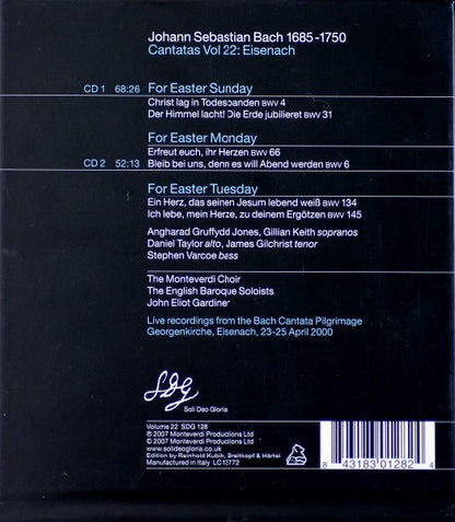 Johann Sebastian Bach - John Eliot Gardiner : Cantatas Vol. 22: Eisenach (2xCD)