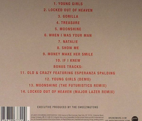 Bruno Mars : Unorthodox Jukebox (CD, Album, Gif)