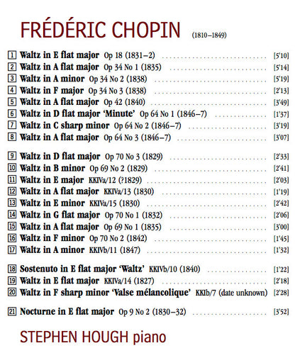 Frédéric Chopin, Stephen Hough : The Complete Waltzes (CD, Album)