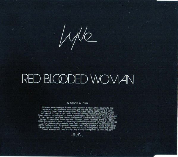 Kylie Minogue : Red Blooded Woman (CD, Single, M/Print)