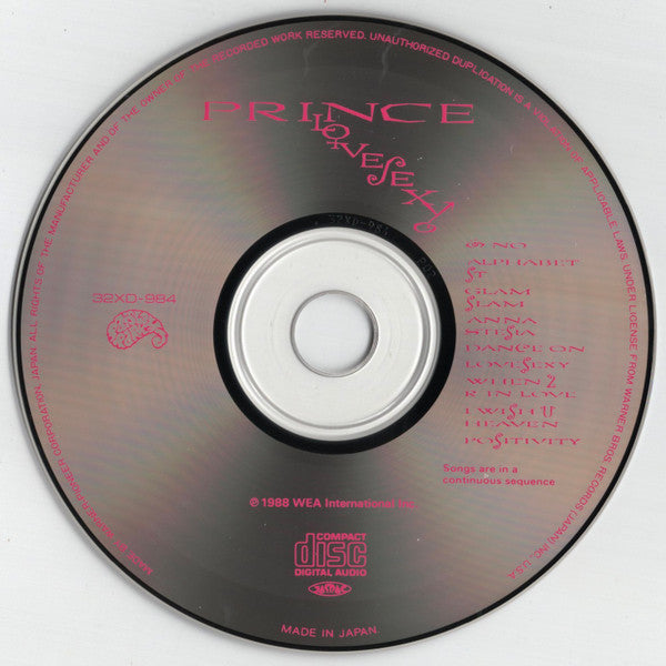 Prince : Lovesexy (CD, Album)