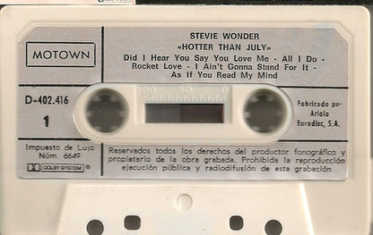 Stevie Wonder : Hotter Than July (Cass, Album)