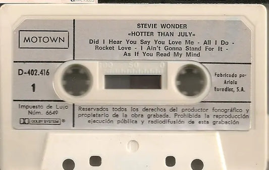 Stevie Wonder : Hotter Than July (Cass, Album)