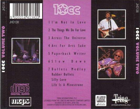 10cc : Live In Concert - Volume Two (CD, Album)
