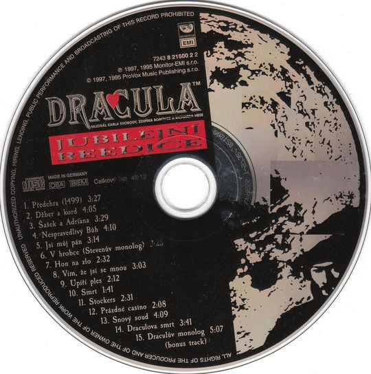 Karel Svoboda, Zdeněk Borovec, Richard Hes : Dracula (Jubilejní Reedice) (CD, Album, RE)