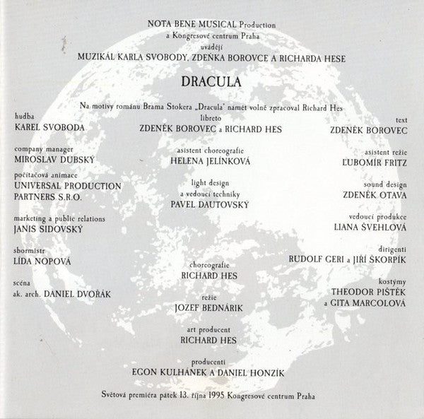 Karel Svoboda, Zdeněk Borovec, Richard Hes : Dracula (Jubilejní Reedice) (CD, Album, RE)