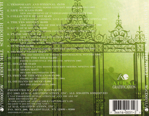 Happy Rhodes : The Keep (CD)