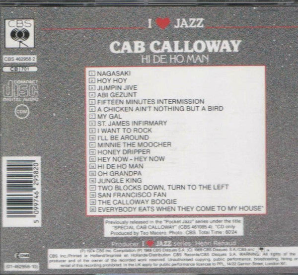 Cab Calloway : Hi De Ho Man (CD, Comp)