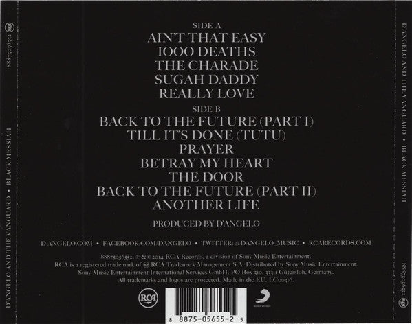 D'Angelo And The Vanguard (3) : Black Messiah (CD, Album)