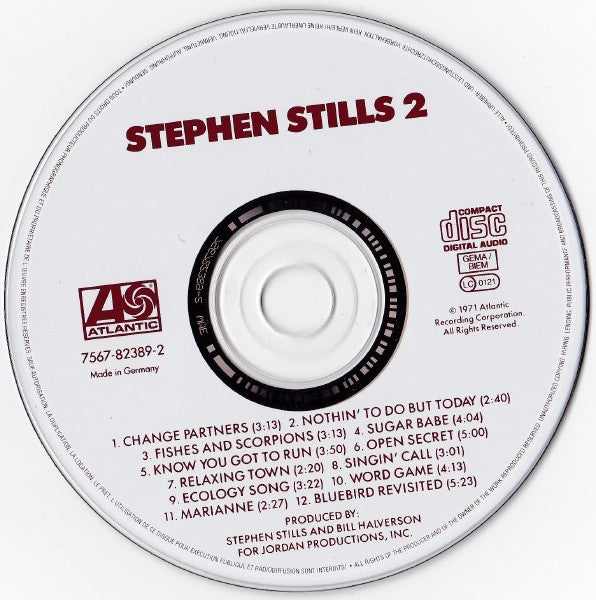 Stephen Stills : Stephen Stills 2 (CD, Album, RE, RM)