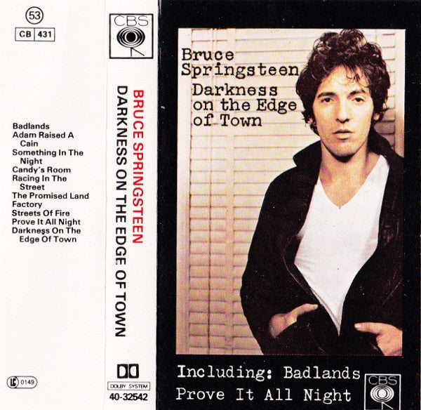 Bruce Springsteen : Darkness On The Edge Of Town (Cass, Album, RE)