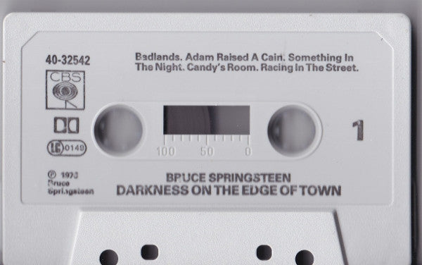Bruce Springsteen : Darkness On The Edge Of Town (Cass, Album, RE)